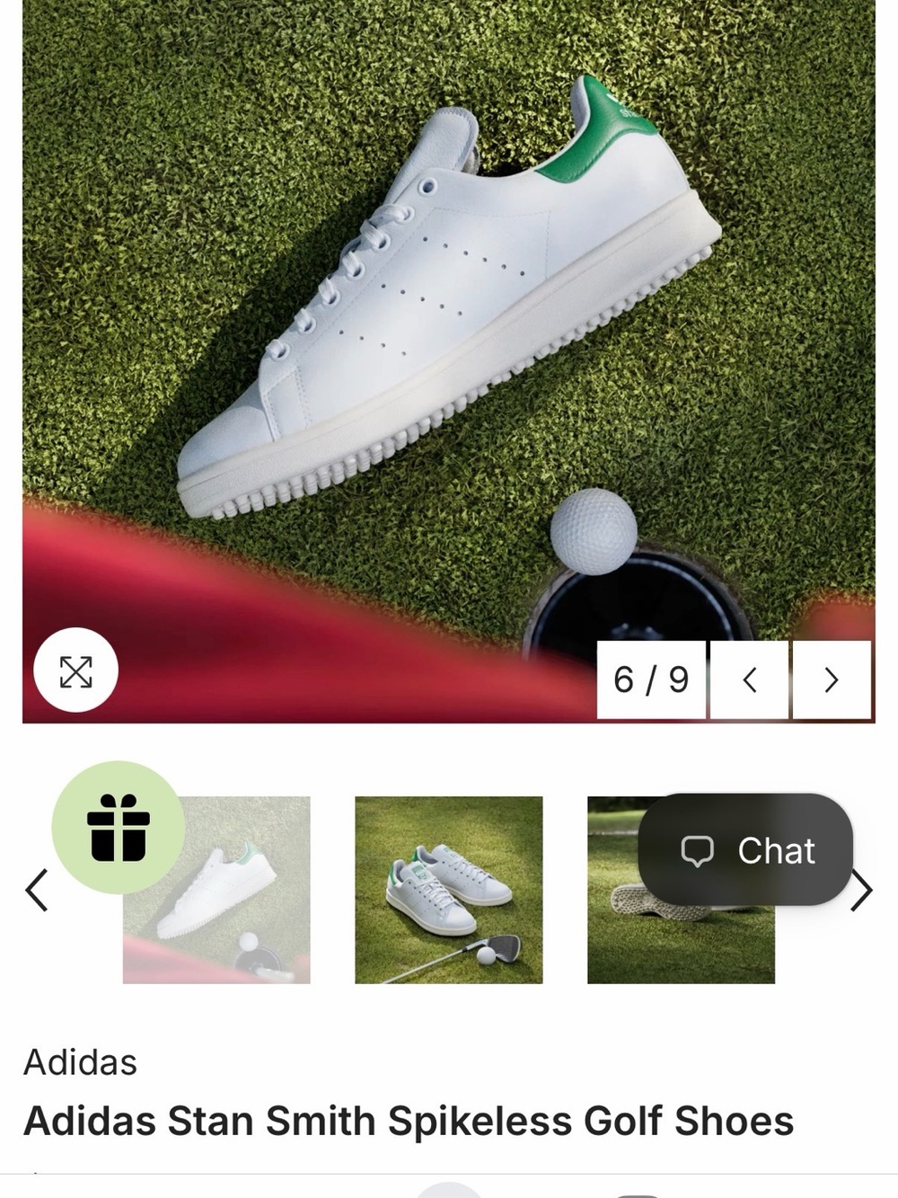 adidas White and navy blue Stan Smith Spikeless Golf Sneakers